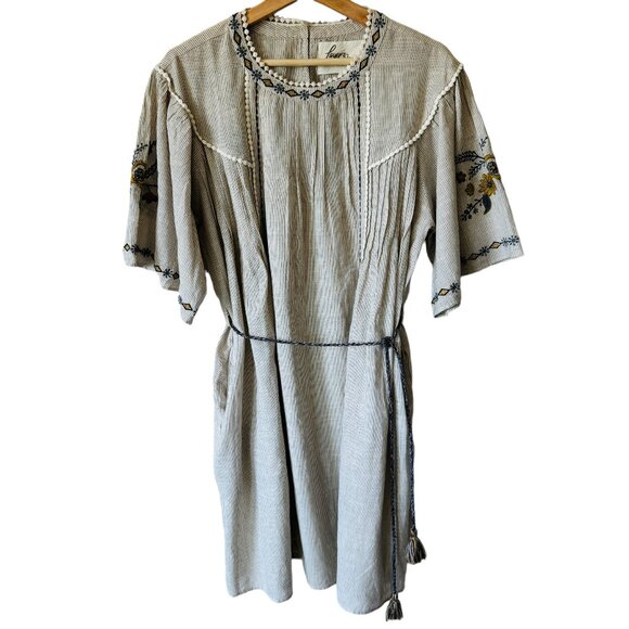 Layerz Clothing Wander Dress Cover Up Lightweight Gauzy Sheer Boho Embroidery - Picture 1 of 16